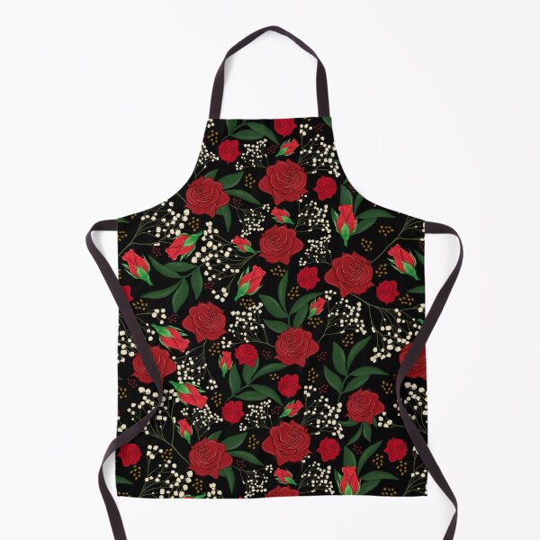 Item preview, Roses Buds Leaves Black designed and sold by Lozzie Eliza Designs.