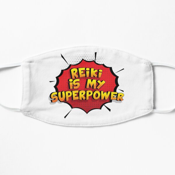 Reiki es mi superpoder dise�o divertido Reiki regalo Mascarilla plana