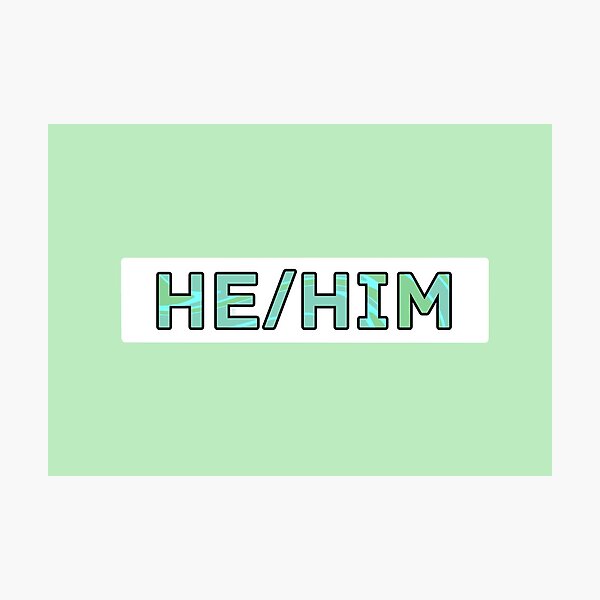 Item preview, He/Him Pronouns - Green designed and sold by Mickey Kyan.