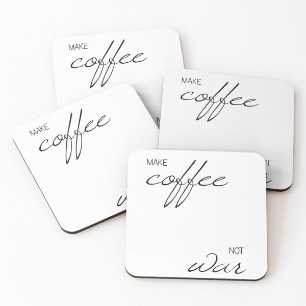 Item preview, Make Coffee Not War designed and sold by TresChicXO.