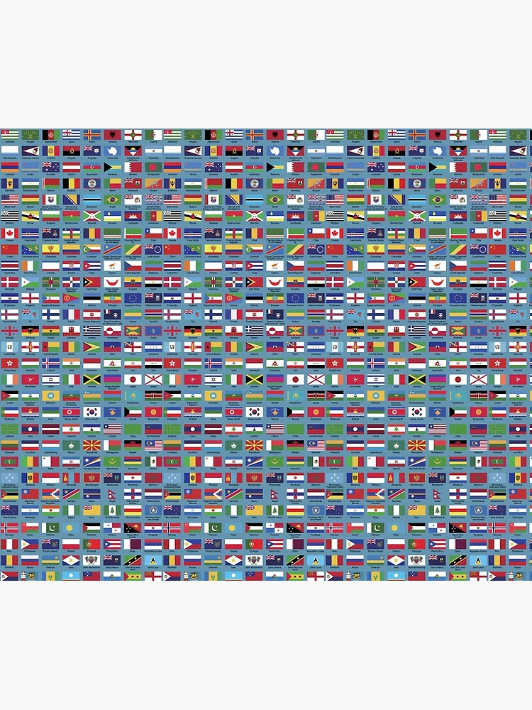 World Flags with Country Names  - Blue by DusicaP