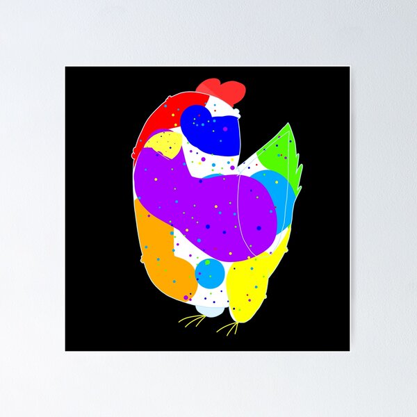 Item preview, A chicken covered in paint designed and sold by tusklik.