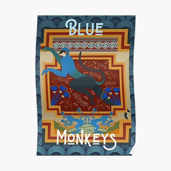 Blue Monkeys of Knossos & Akrotiri Poster