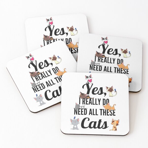 Item preview, Yes, I Really Do Need All These Cats, Cat Lover, Cat Addict designed and sold by Furkid Studio.