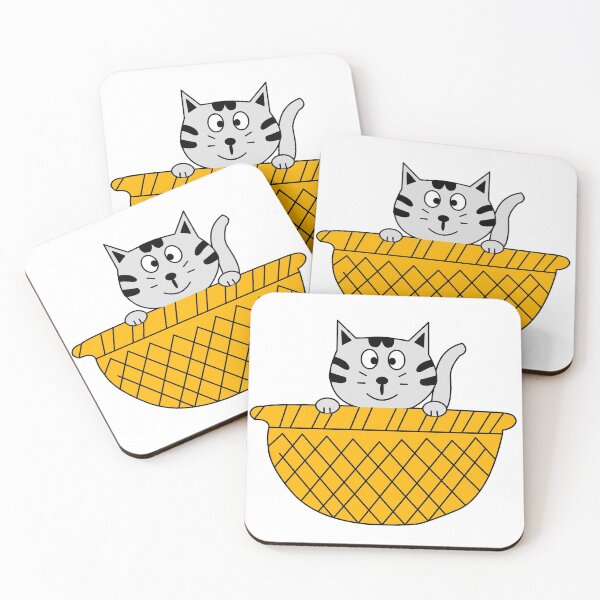 Item preview, Cat in a basket designed and sold by saketsinghal1.