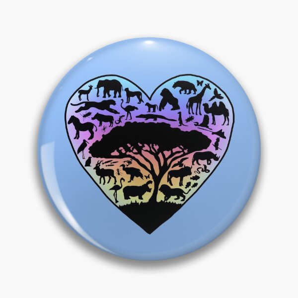 Item preview, DONATE African Animals Heart designed and sold by Emily Boynton.