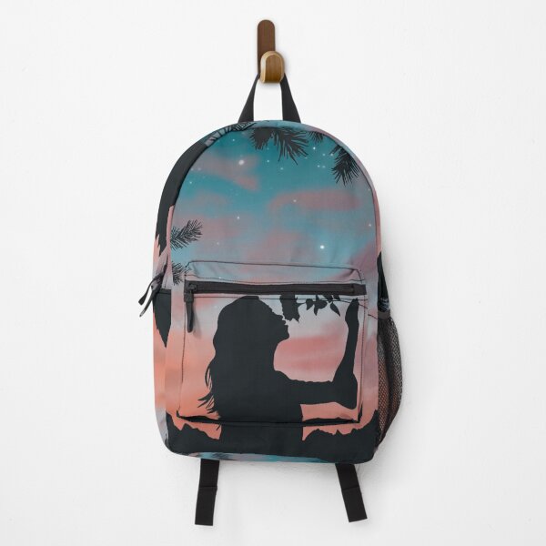 Item preview, Dreamy evening sky scene with female silhouette designed and sold by ToriaScarlett.