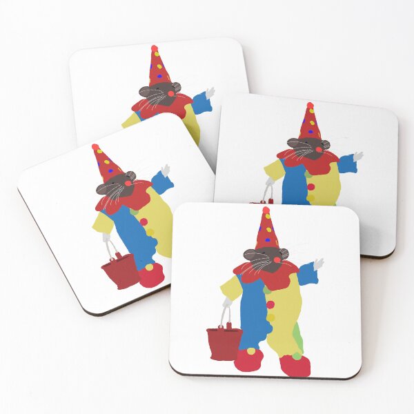 Item preview, rat in clown costume illustration designed and sold by emsfunkydesigns.