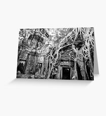 Tree hugging temple Greeting Card