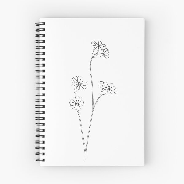 Aperçu de l'œuvre Dessin au trait de fleurs sauvages - Ilana créée et vendue par TheColourStudy.