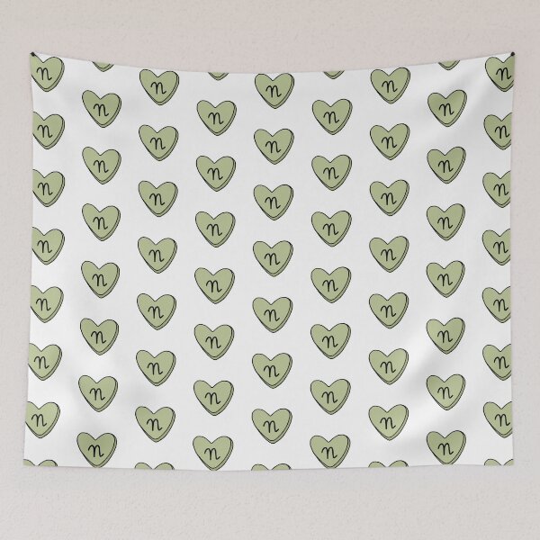 Item preview, Letter N From The Alphabet, Heart Design Illustration designed and sold by ravenmandyshop.