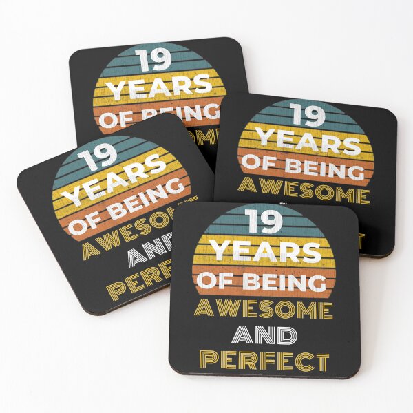 Item preview, 19th Birthday -19 Years Old Birthday Gift Vintage Sunset Design designed and sold by OneandHalf.