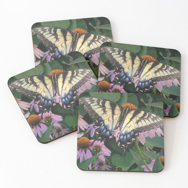 Item preview, Yellow Swallowtail on coneflower designed and sold by TropicVibes260.