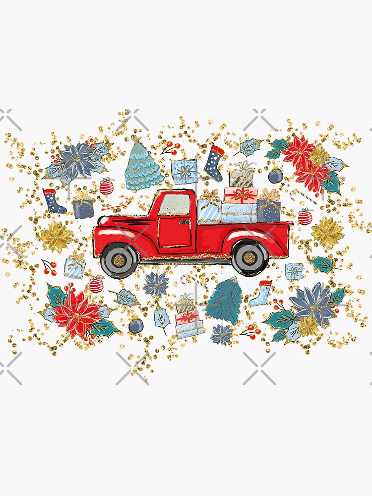 Red Truck Christmas, Farmhouse Holiday Glam by ChristmasMasks