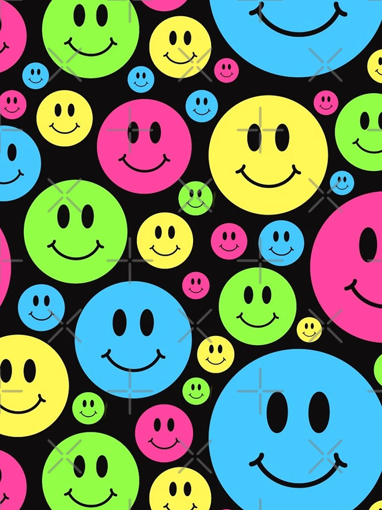 Thumbnail 4 of 4, iPhone Case, Smiley Face Pattern 90s Rave designed and sold by Funful.