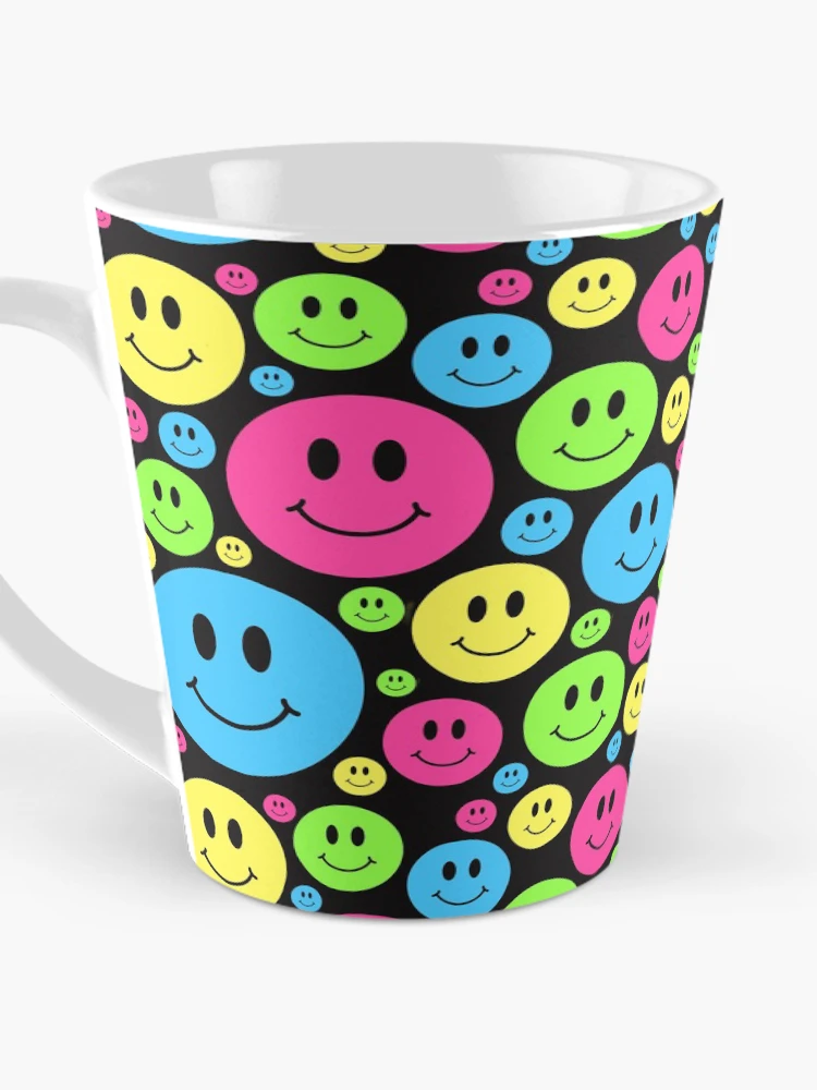 Thumbnail 3 of 4, Coffee Mug, Smiley Face Pattern 90s Rave designed and sold by Funful.