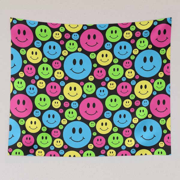 Item preview, Smiley Face Pattern 90s Rave designed and sold by Funful.