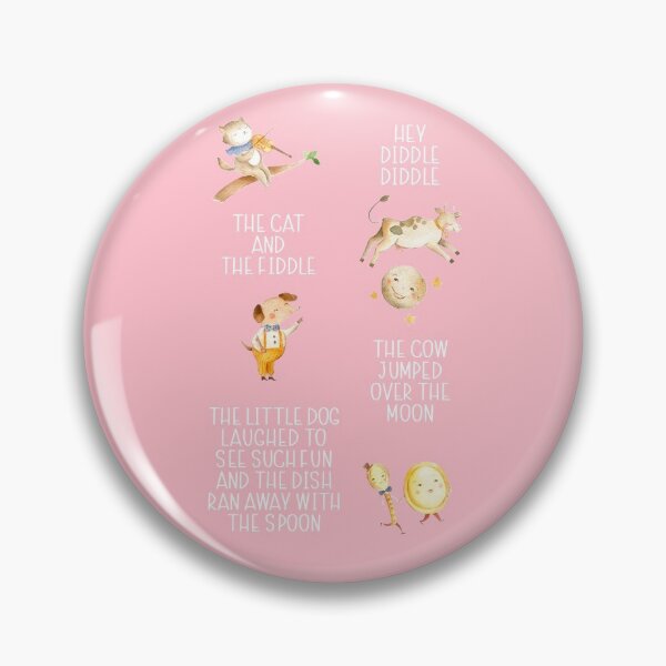 Item preview, Baby Pink Nursery Rhyme - Hey Diddle Diddle designed and sold by Amanda-Lakey.