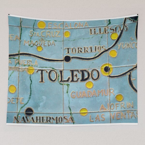 Item preview, TOLEDO CITY - MAP - MAP OF TOLEDO - TILED - ART-  designed and sold by Tropical Blood.
