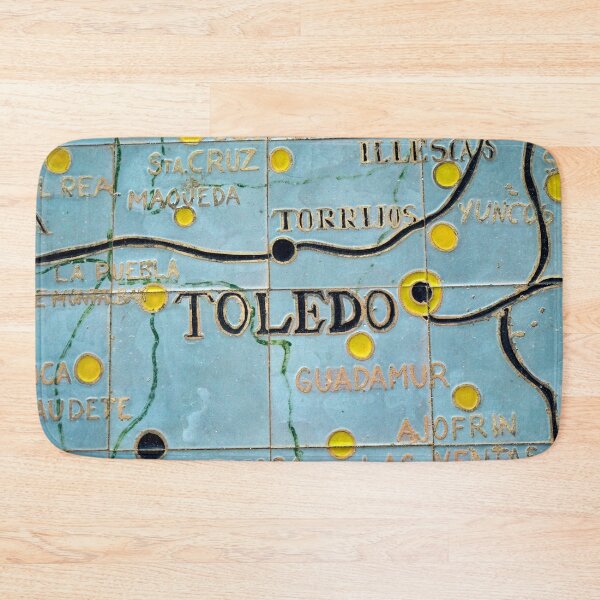 Item preview, TOLEDO CITY - MAP - MAP OF TOLEDO - TILED - ART-  designed and sold by Tropical Blood.