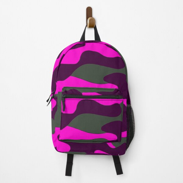 Item preview, Backpack Crazy Pink Camo Modern Premium Design Art 3D Look designed and sold by Shirtilike.