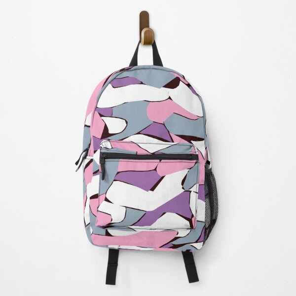 Item preview, Backpack Crazy Pink Purple Camo Modern Premium Design Art 3D Look designed and sold by Shirtilike.