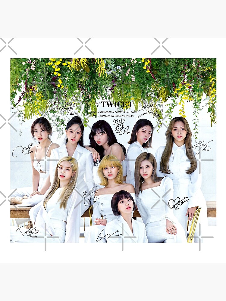 Twice 트와이스 Twice 3 With Printed Autographs Design 1 Art Board Print For Sale By Kpopmarketplace Redbubble