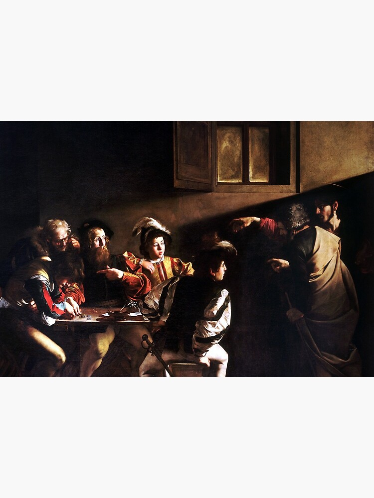 "Caravaggio Die Berufung des heiligen Matthäus" Maske von pdgraphics Redbubble