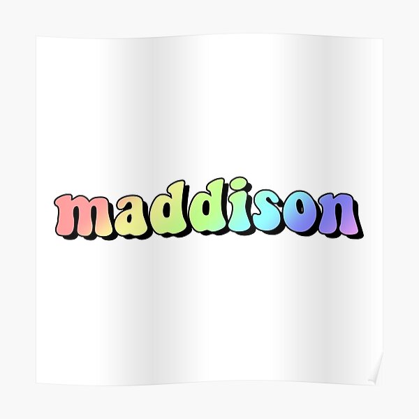 "aesthetic rainbow maddison name" Poster for Sale by STAR10008 Redbubble