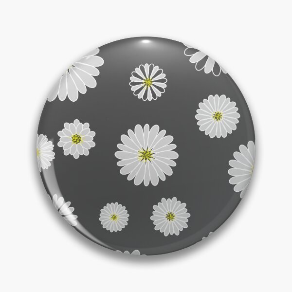 Item preview, White silver flowers designed and sold by EarthlingHelena.