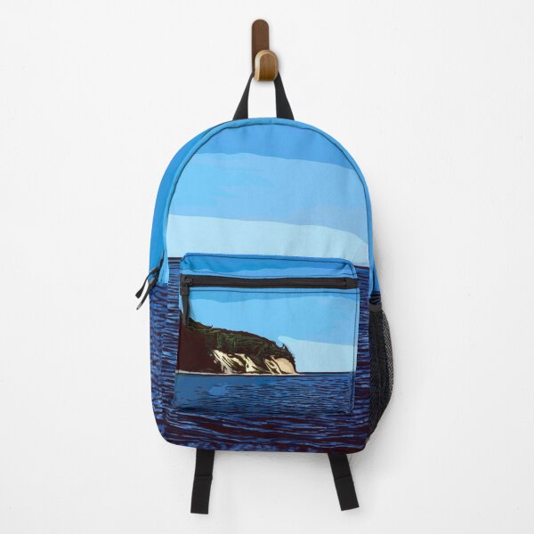 Item preview, Backpack Gdynia Orlowo Poland Water Look Modern Premium Design Art 3D designed and sold by Shirtilike.
