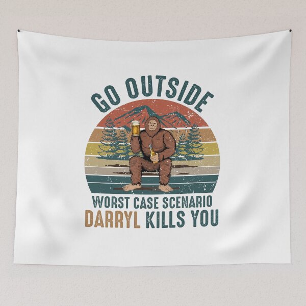 Item preview, Go Outside Worst Case Scenario Darryl Kills You Bigfoot Vintage Funny designed and sold by dreamy11.