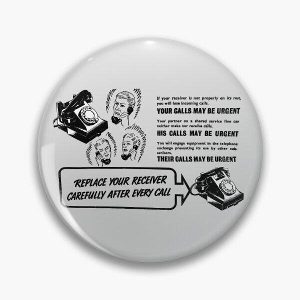 Item preview, YOUR CALLS MAY BE URGENT - REPLACE THE RECEIVER designed and sold by ThrowbackAds.