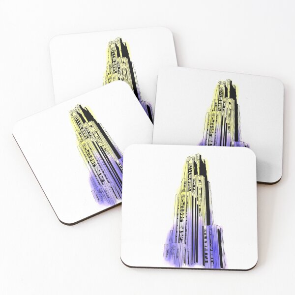 Item preview, Yellow and Blue Cathedral of Learning Sketch designed and sold by mikdesigns.