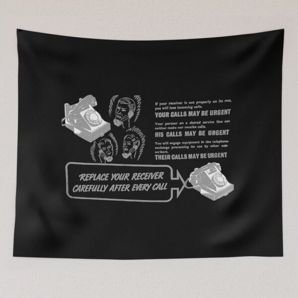 Item preview, YOUR CALLS MAY BE URGENT - REPLACE THE RECEIVER designed and sold by ThrowbackAds.