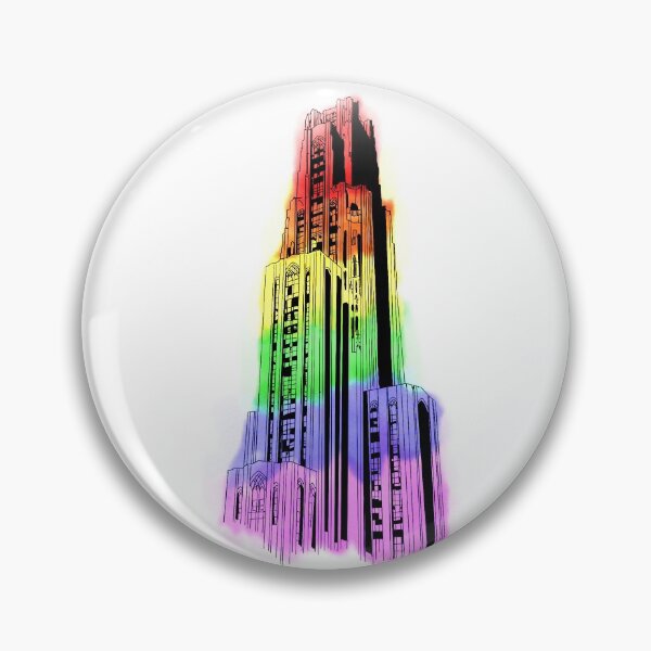 Item preview, LGBTQ Pride Cathedral of Learning Sketch designed and sold by mikdesigns.