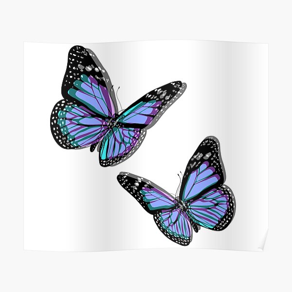 Butterfly Glitches Poster