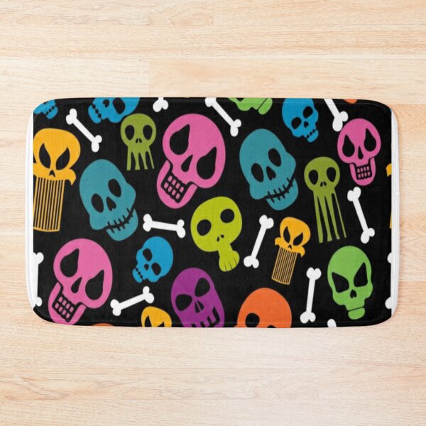 Item preview, Colorful skulls and bones background designed and sold by AYACHI90.