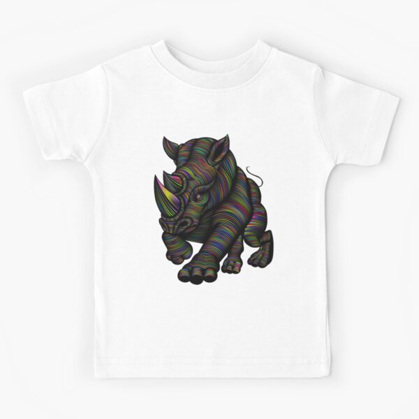 Psychedelic Rhino Kids T-Shirt