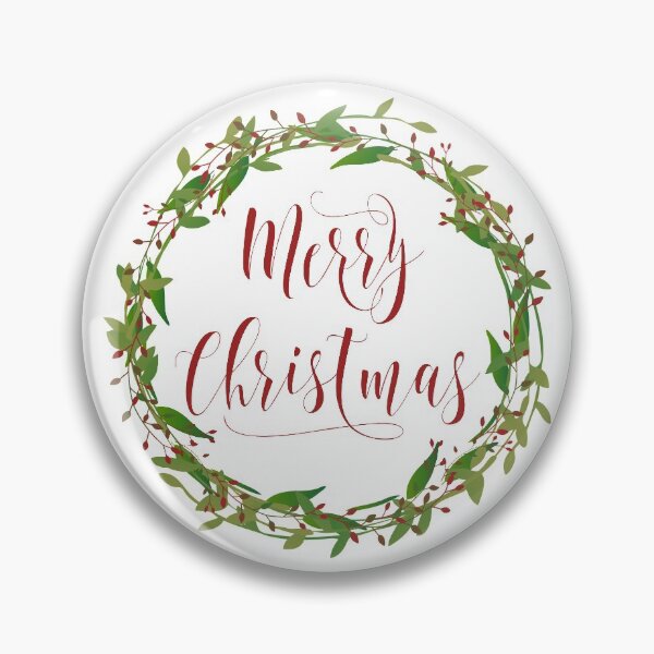 Item preview, Merry Christmas Wreath - Handwritten Script in Red Green designed and sold by Elsy's Art.