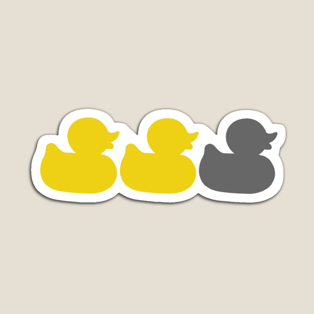 Duck, Duck, Gray Duck Sticker for Sale by emilywerfel