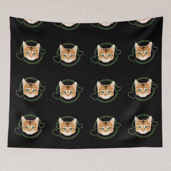 Item preview, I Love My Cat - Ginger Tom With Green Eyes - Black designed and sold by NoMatterLab.