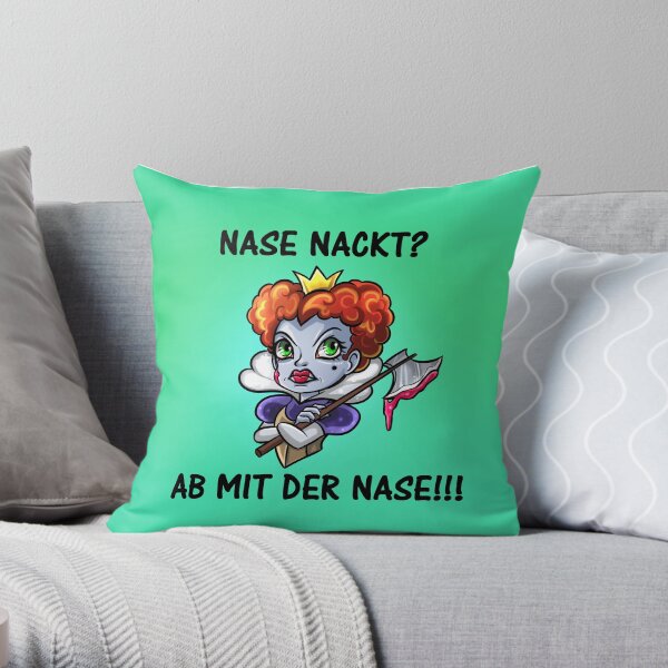 Nase nackt? Ab mit der Nase! Dekokissen