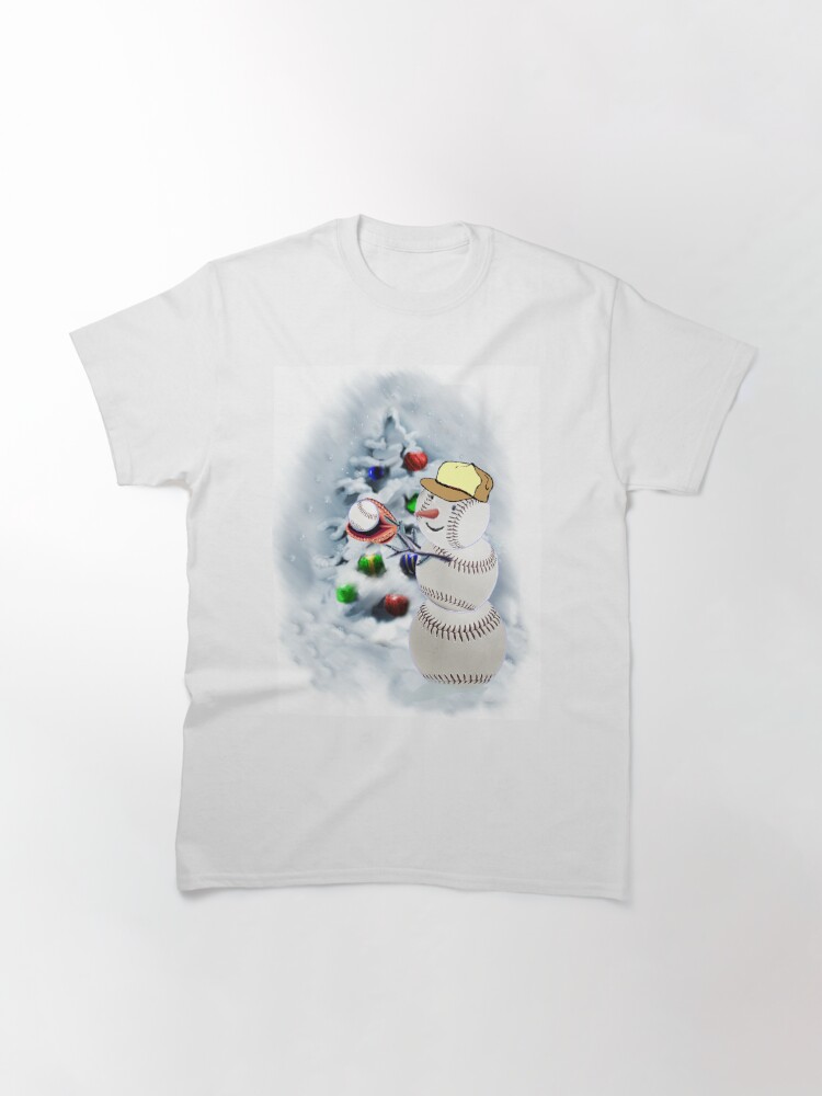 Discover Baseball Snowman Christmas  Classic T-Shirt