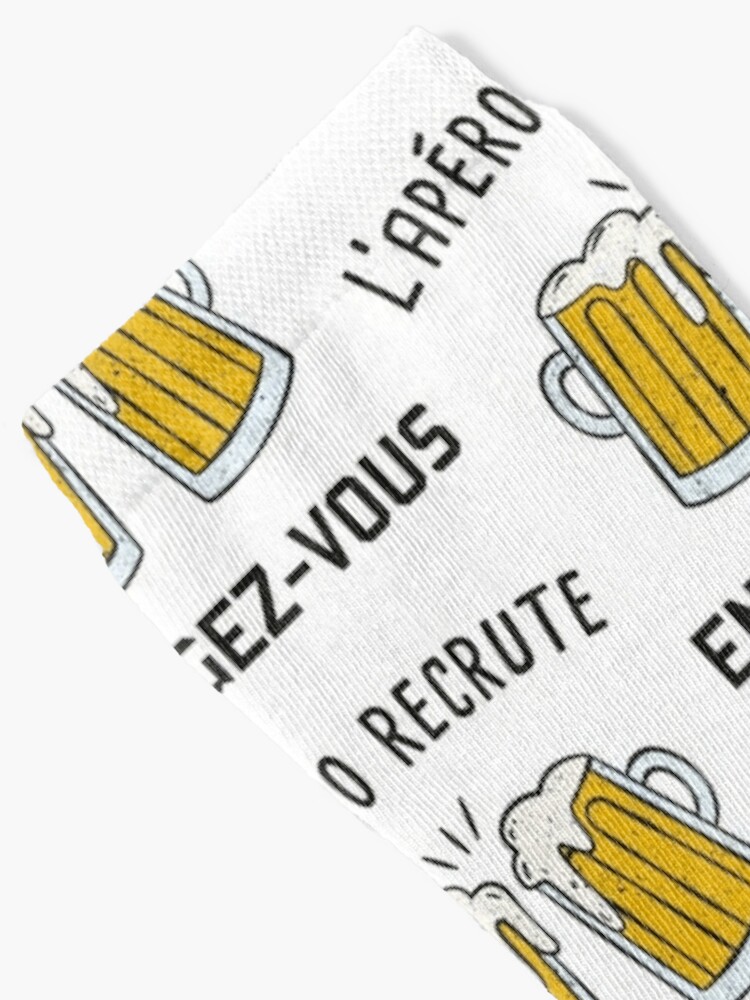 Chaussettes avec l'œuvre « humour alcool bière apéro original