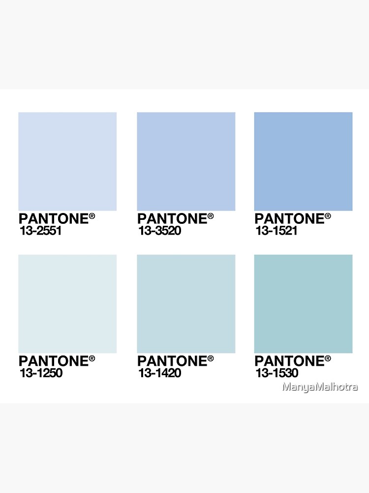 Pantone blues swatch