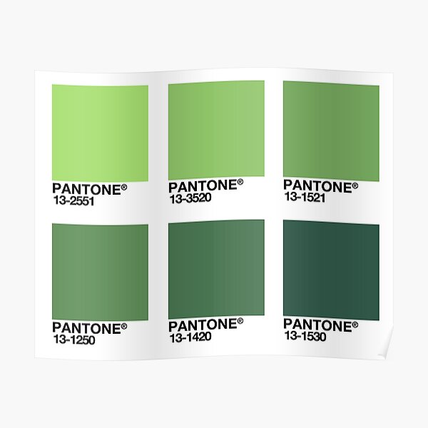 Pantone Colour Posters Redbubble