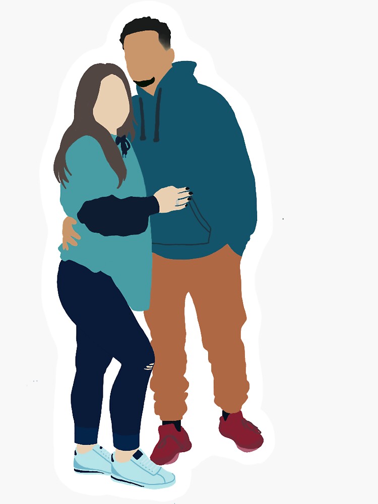 "Custom Couple" Sticker for Sale by laurielessard13 Redbubble