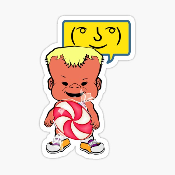 PBTEEZ RB0489 Candy with Lenny face boy 1 Sticker