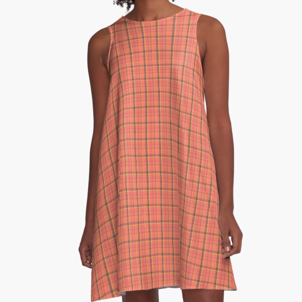 Orange Tartan Dress A-Line Dress